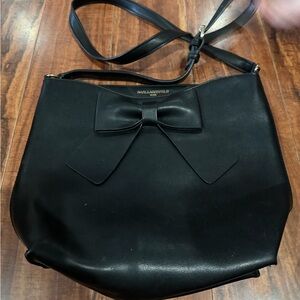 Karl Lagerfeld Paris CLEMENCE Black Bow Tote!